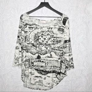 ▪️Postmark▪️Anthropologie reverie map shirt